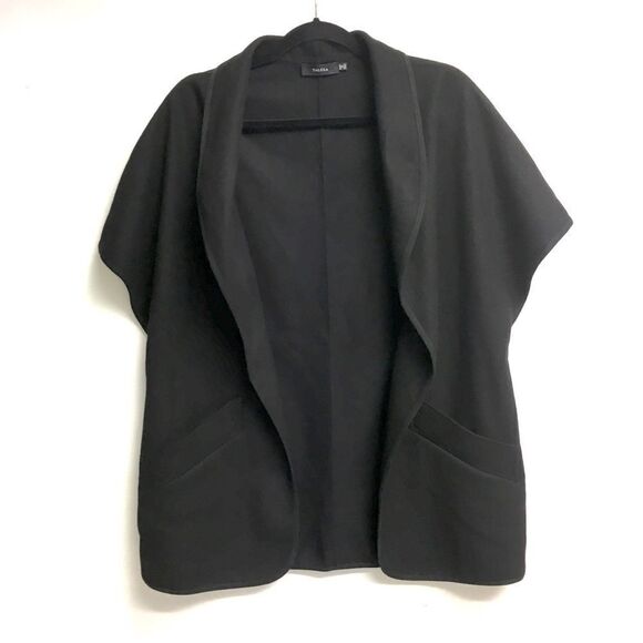 ARITZIA Wool Laverton Poncho Blazer Jacket Blazer Black XXS/XS - Picture 4 of 10